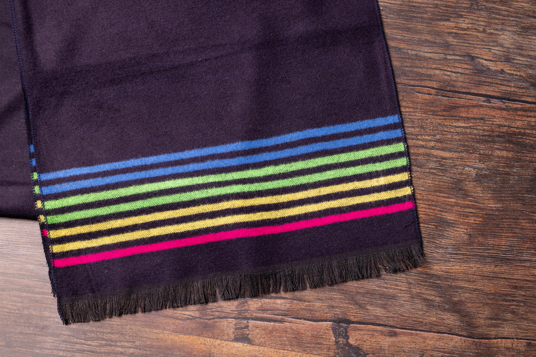 Swole Panda Bamboo Scarf - Black Fine Stripe 2