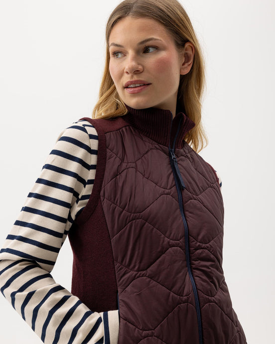 Holebrook Sweden Mary Full-zip Windproof Gilet Vest maroon