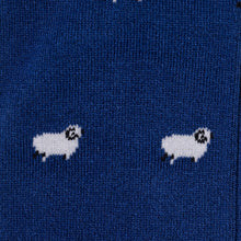 Swole Panda Bamboo Socks - Navy Sheep close up