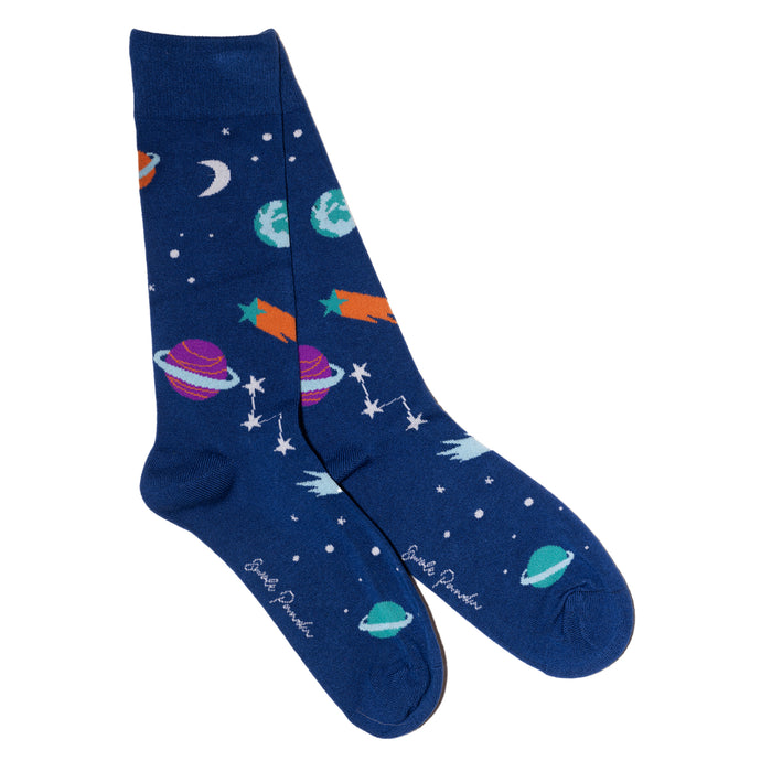 Swole Panda Bamboo Socks - Outer Space