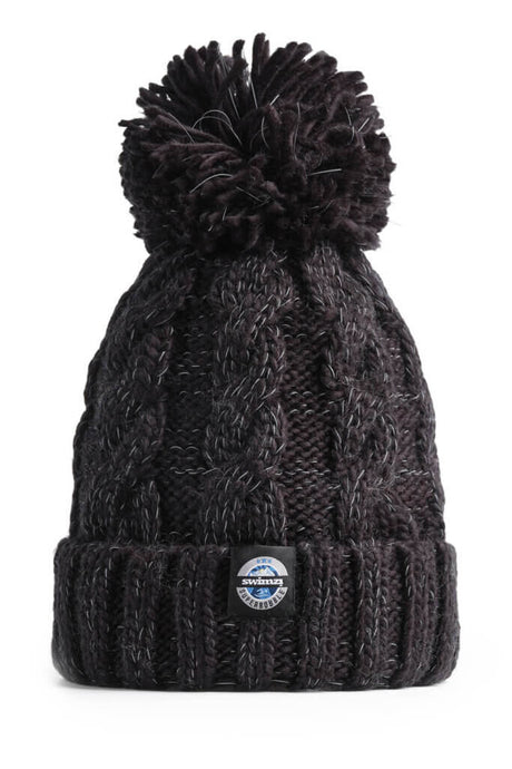 Superbobble Bobble Hat - Jet Black Cable Reflective