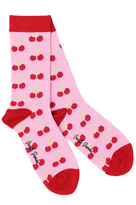 Swole Panda Bamboo Socks - Cherry