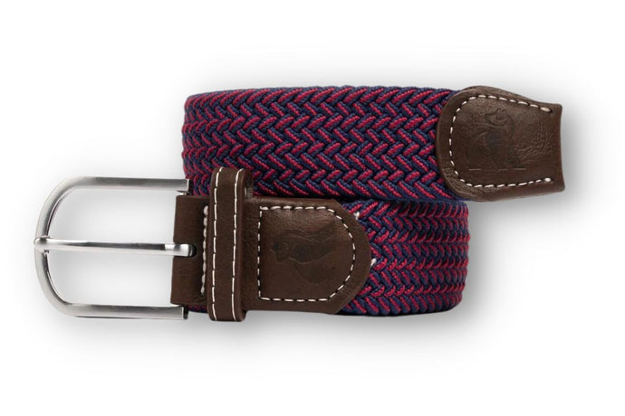 Swole Panda Recycled Woven Belt - Blue Red Fine Weave