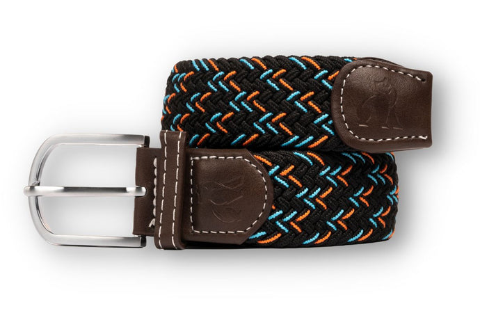 Swole Panda Recycled Woven Belt - Navy/Red/Blue Spot