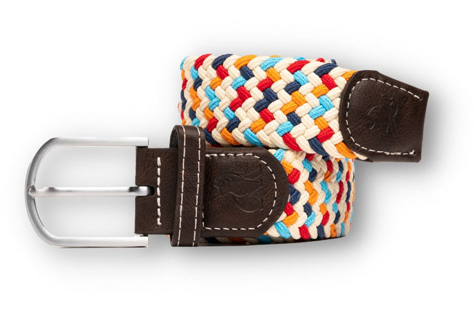 Swole Panda Recycled Woven Belt - Multi-colour Zig Zag