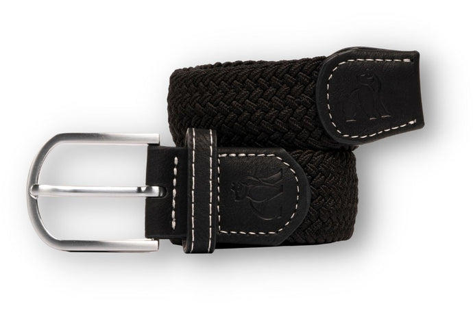 Swole Panda Recycled Woven Belt - Jet Black