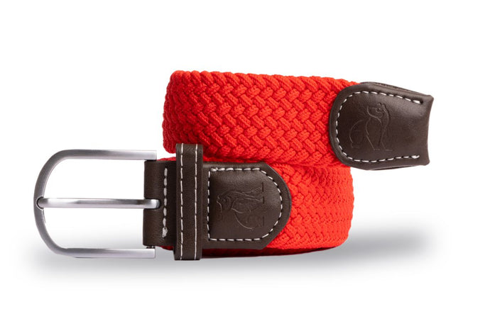 Swole Panda Recycled Woven Belt - Classic Red