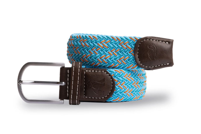 Swole Panda Recycled Woven Belt - Sky Blue Fine Weave