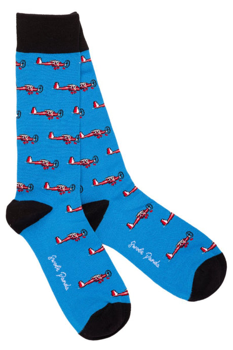 Swole Panda Bamboo Socks - Aeroplanes