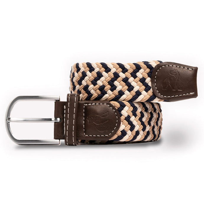 Swole Panda Recycled Woven Belt - Navy/Biege