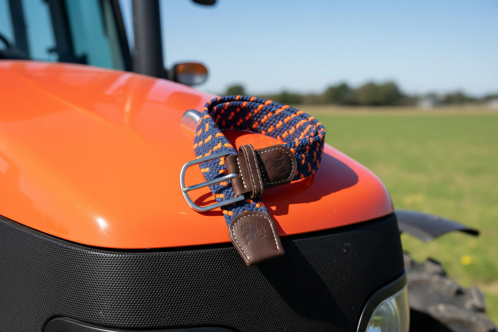 Swole Panda Recycled Woven Belt - Navy / Orange (NEW) – Katherine