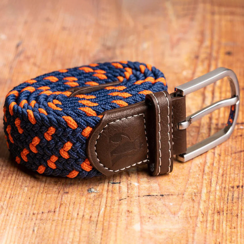 Swole Panda Recycled Woven Belt - Navy / Orange (NEW) – Katherine