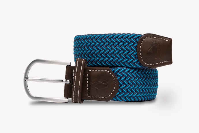 Swole Panda Recycled Woven Belt - Navy Royal Blue Fine Weave