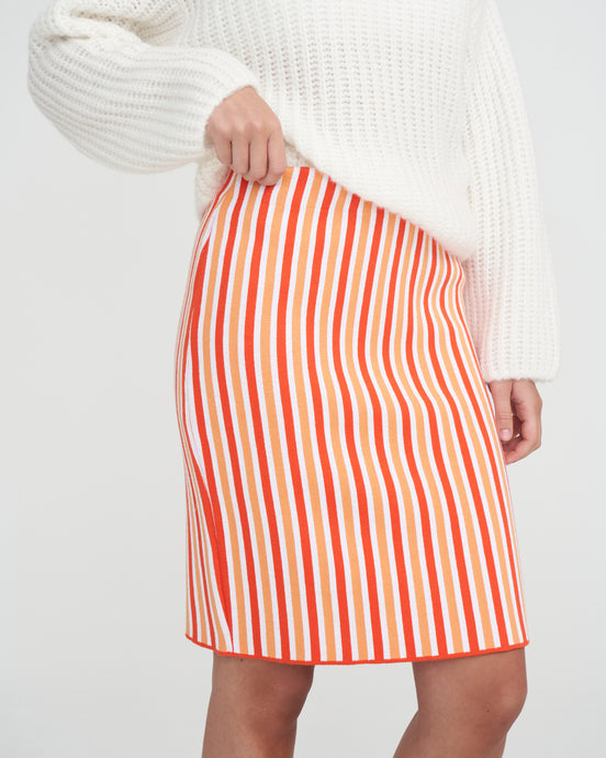 Holebrook Sweden Gry Skirt - Orange Stripes