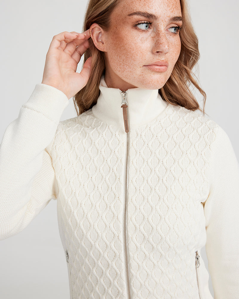 Holebrook Sweden Rakel Full-zip Windproof Gilet Vest cable knit