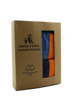 Swole Panda Bamboo Boxers Twin Pack - Navy & Blue Herringbone box