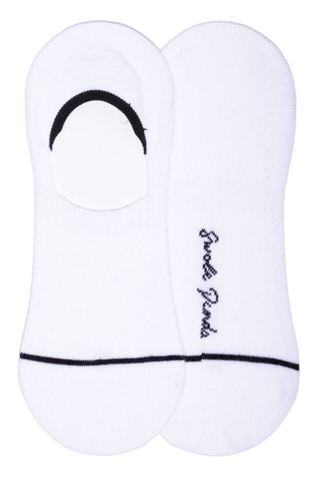 Swole Panda No Show Bamboo Socks - White