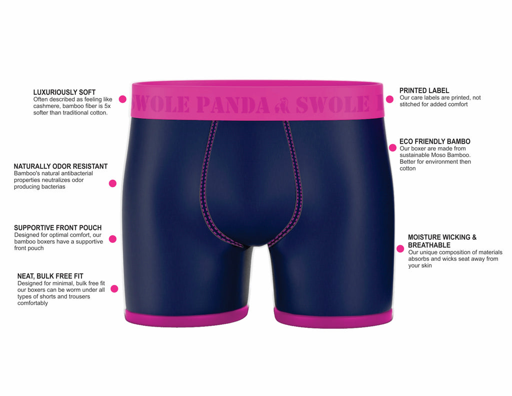 Big Mens Black Panda Bamboo Boxer Twin Pack Shorts Multipack - Foto 8