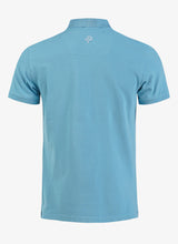 Pelle P Mens Team Polo Shirt cerulean blue back