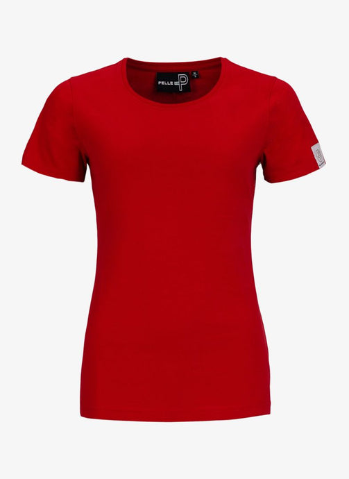 Pelle P ladies Badge Cotton T-shirt Race Red front