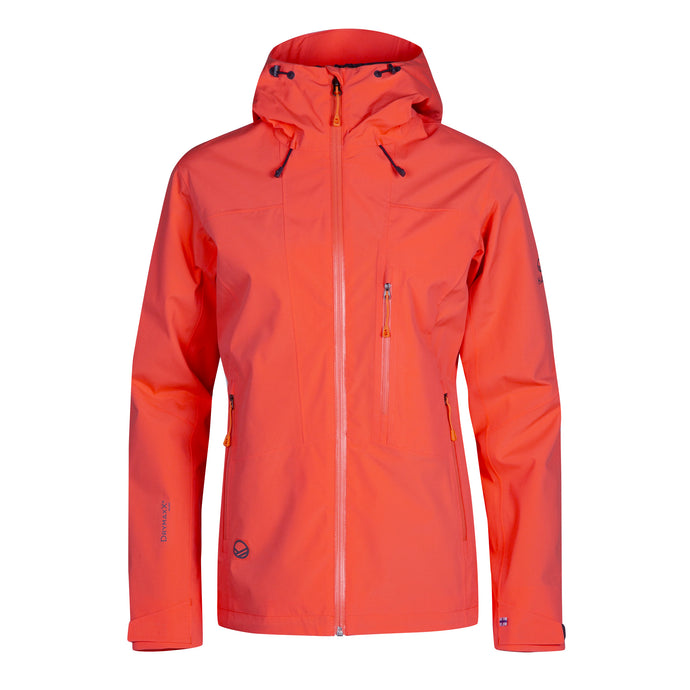Halti Juonto Womens DrymaxX Nano Waterproof Jacket Orange front