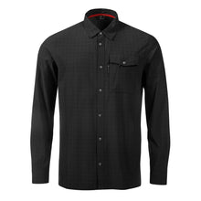 Halti Leiri Mens Long Sleeve Check Shirt - Black Print, Extra Large Front