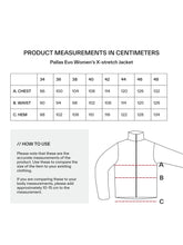 Halti Pallas Evo Womens X-stretch size measurements