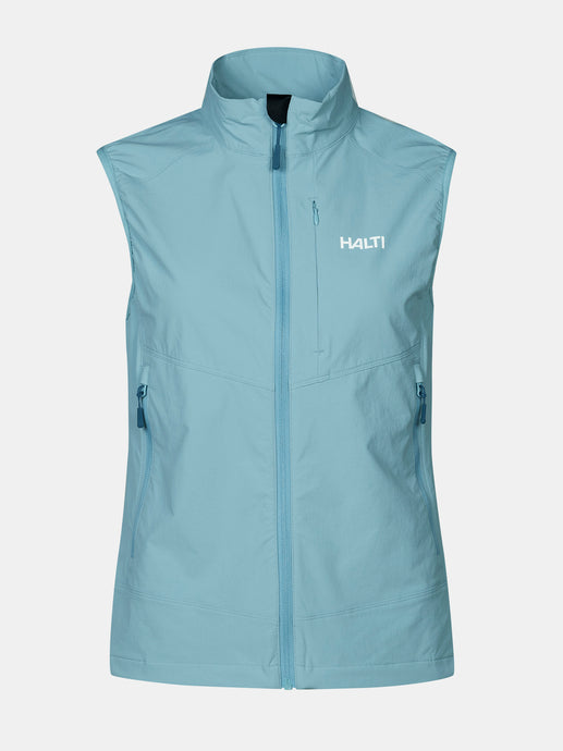 Halti Pallas Evo Womens X-stretch Sleeveless Vest touraline blue front