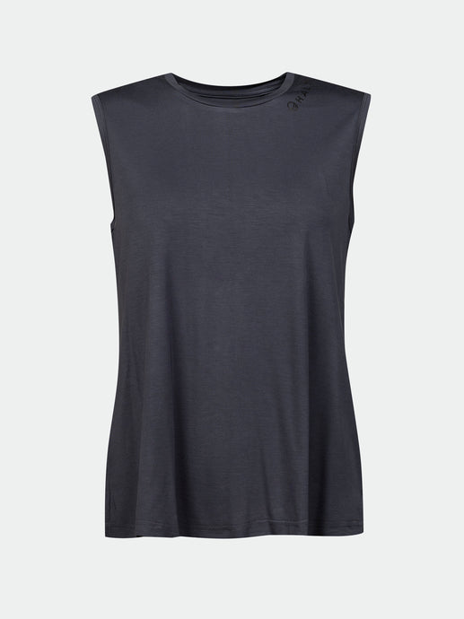 Halti Kalteva Womens Trekking Vest Top india ink grey front