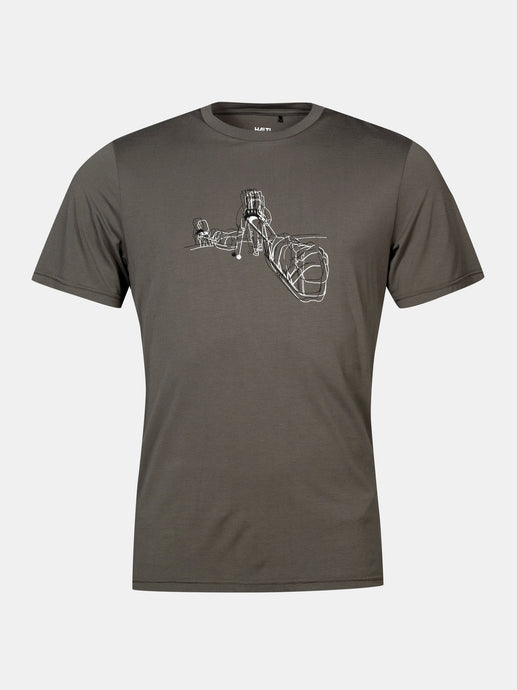 Halti Kalteva Mens Trekking T-shirt chimera grey front