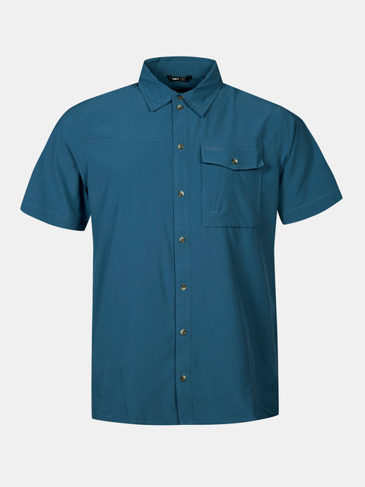 Halti Samoy Mens Short Sleeve Shirt indian blue front