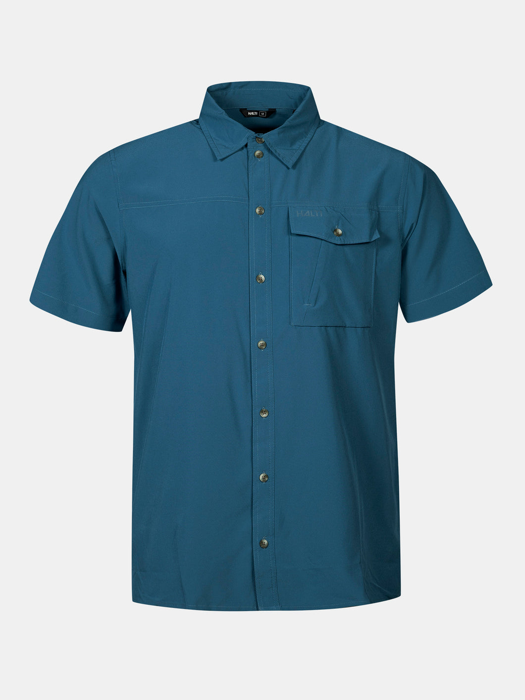 Halti Samoy Mens Short Sleeve Shirt indian blue front