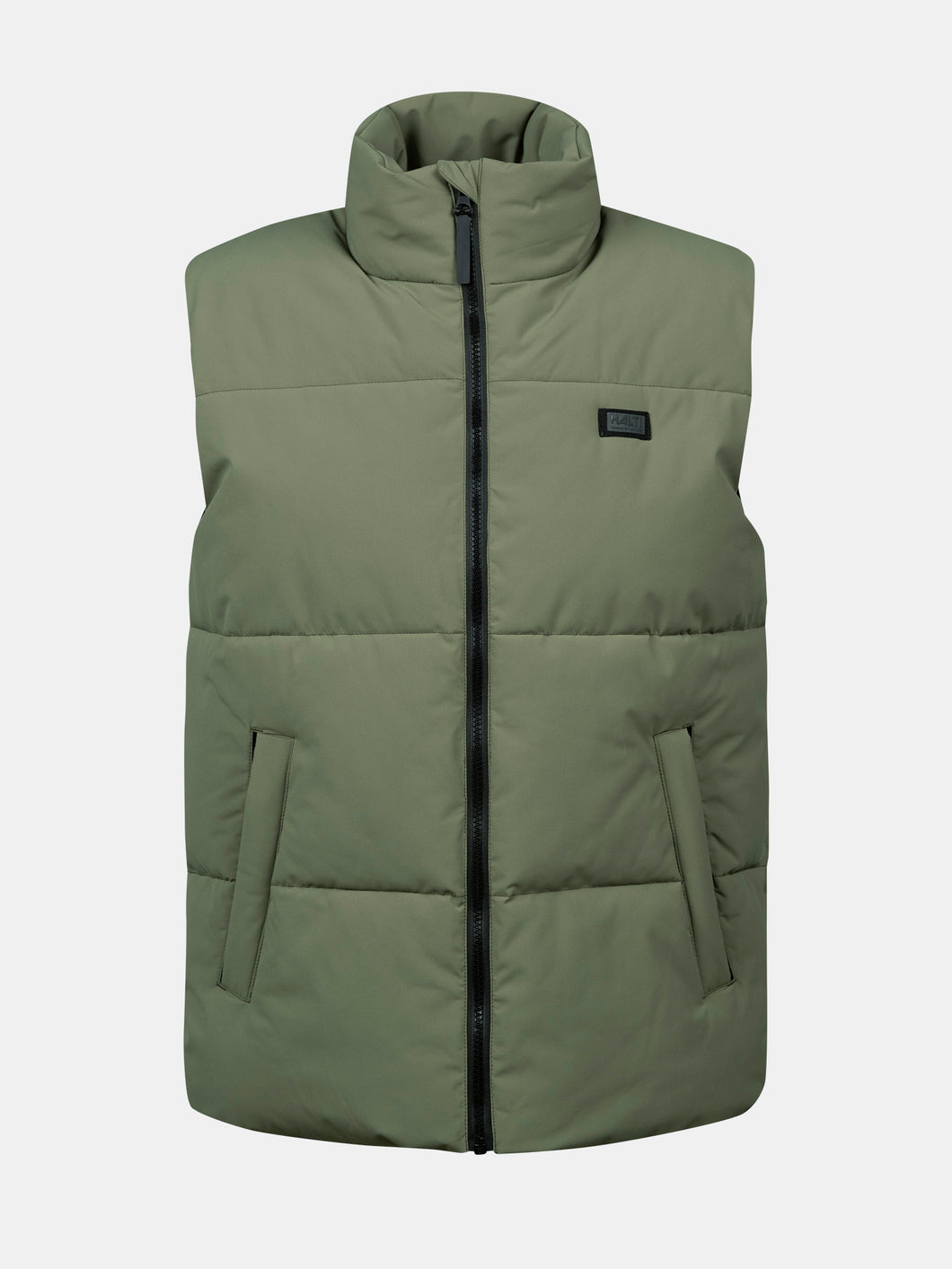 Halti Penger Mens Puffer Vest - Four Leaf Clover Green front