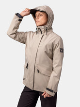 Halti Tokoi Womens Drymaxx Jacket fossil beige hood up