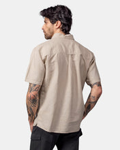 Halti Notsgi Mens Short Sleeve Shirt fossil beige model back