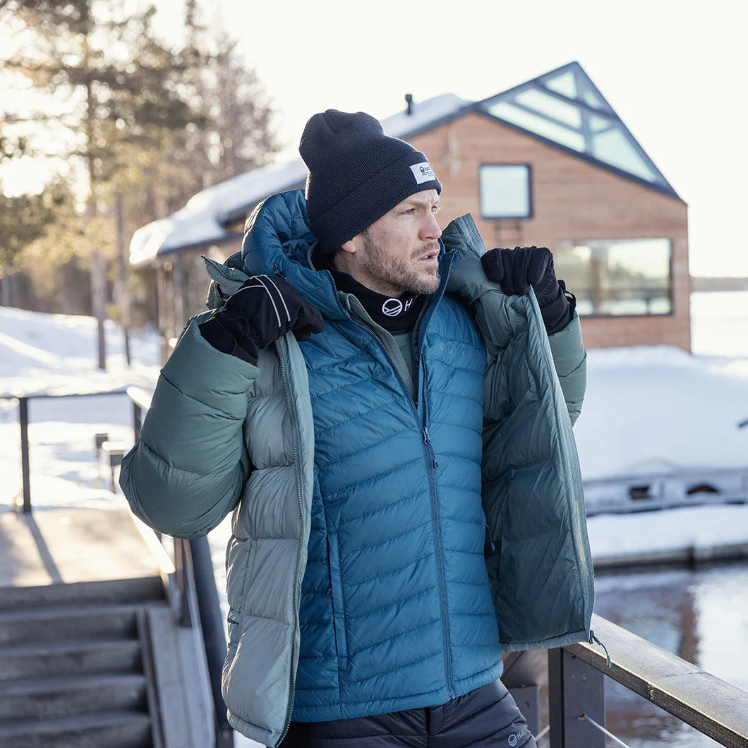 Halti Evolve Lite Mens Down Jacket Blue Coral Medium