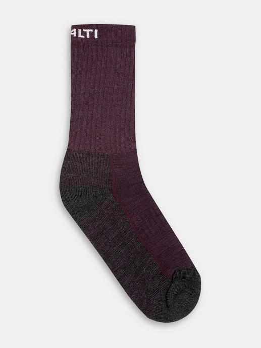 Halti Trekking Warm Merino Socks Fudge Maroon Red