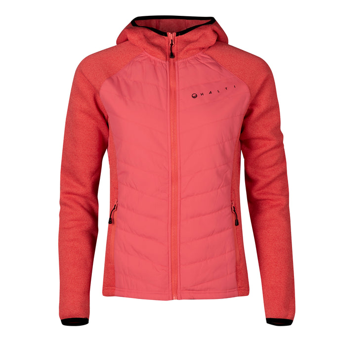 Halti Streams Womens Hybrid Knit Layer Jacket Pink Dubarry Coral Pink