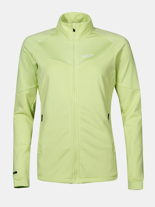 Halti HeatGrid Womens Layer Jacket lime front