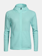 Halti Ultramove Womens Hoodie Jacket tanager turquoise hood front