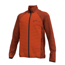 Halti Streams Mens Hybrid Knit Layer Jacket Coffee leaf orange front