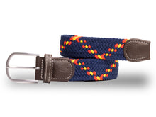 Swole Panda Recycled Woven Belt - Blue/Red/Yellow Diagonal