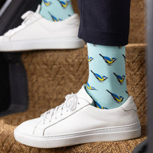Swole Panda Animal Bamboo Socks - Blue Tit Birds model