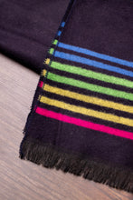 Swole Panda Bamboo Scarf - Black Fine Stripe