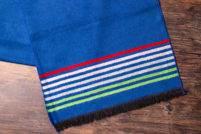 Swole Panda Bamboo Scarf - Navy Fine Stripe
