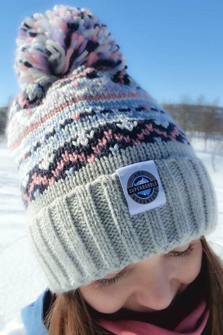 Superbobble Bobble Hat - Arctic Fairisle Reflective