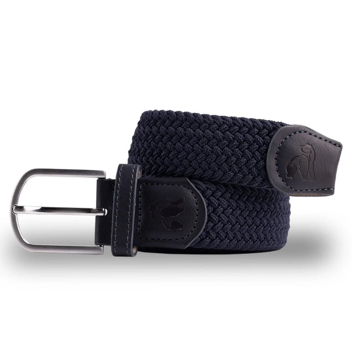 Swole Panda Recycled Woven Belt - Dark Navy Blue (Navy Trim)