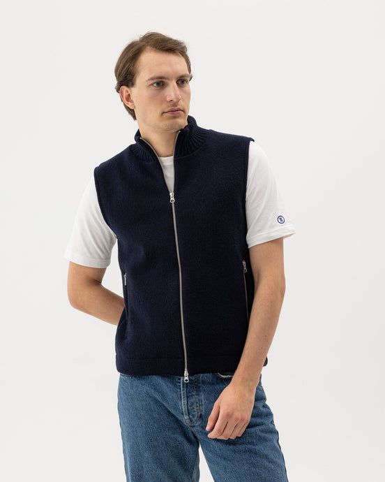 Holebrook Sweden Fred Full-zip Windproof Gilet Vest navy