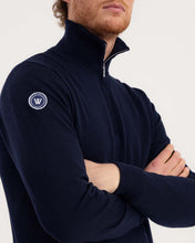 Holebrook Sweden Jesper Extrafine Merino Windproof Jumper navy collar