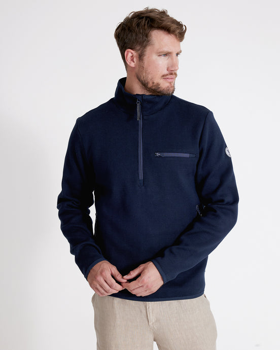 Holebrook Sweden Jonte Windproof Sweater navy front